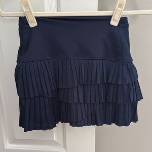 Lucky in Love Blue Tiered Mini Skirt